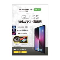 ELECOM iPad Pro 13-inch (M4/M5) Glass Screen Protector Glossy Clear 10H Tempered Glass Anti-Fingerprint Easy Installation Tool TB-A25PLFLGGT black