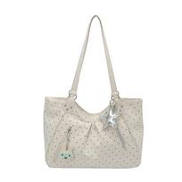 High Appearance Level Tote Bag - Single Shoulder Bag - Handbag for Commuting and Casual Use With pendant white