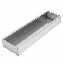 Stainless Steel Chicken Feeder Waterer Feeding Drinking Trough for Duck Goose Poultry Open Top Without Lid Smooth white