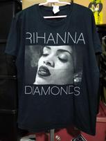 Rihanna Diamond Tour Tee 2013 USA Basic Black Graphic T shirt XXL gray