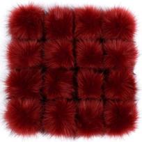 10cm Fluffy Detachable Artificial Fur Pom Pom Balls 5 Pack for Winter Hat Scarf DIY Craft Decor A6 black