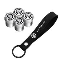 Wheel Tire Valve Stem Caps Airtight Covers&Keychain Style Wheel Air For Jaguar Growler XF XE XJ F-Pace X-Type S-Type F-Type ZZ25
