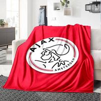 1pc Ajax FC Blanket, Gift, for Men and Women, Soft Blanket, Good for Sofa Bed Couch Travel, Lightweight Flannel Blanket 80cmx120cm red