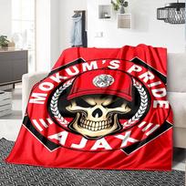 1pc Ajax FC Blanket, Gift, for Men and Women, Soft Blanket, Good for Sofa Bed Couch Travel, Lightweight Flannel Blanket 80cmx120cm