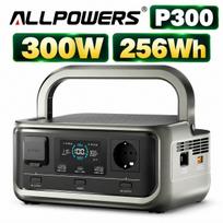 ALLPOWERS P300 256Wh Portable Power Station 300W LiFePO4 Battery Bluetooth App Control UPS Function Solar Generator for Camping Outdoor Emergency P300-300W 256Wh-TT