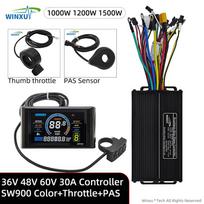 36V 48V 60V 30A 1000W 1200W 1500W E-bike Brushless Motor Sine Wave Controller SW900 Color LCD Kit for Electric Bicycle Scooter