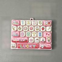 26 Key Finger Press Toy Mini Keyboard Mechanical Keyboard Toy  DIY Jewelry Making white