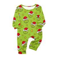Matching Family Christmas -Print Loungewear Set (Long-Sleeve Top & Pants Pajama Set) 12 Months yellow