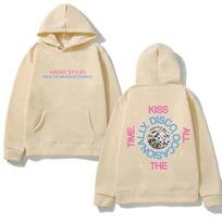 Harry Style Kiss All The Time. Disco Occasionally Graphic Hoodies Men Women Streetwear Oversized Sweatshirt Fleece Warm Tracksuit Female Male Clothing XXXXL beige