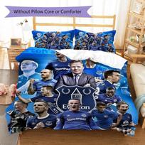 Everton Football Club Christmas Bedding Set, Club Crest & Snowflake Print Duvet Cover with 2 Pillowcases, No Comforter 135x200cm white