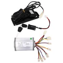 48V 1000w Electric Bike Motor Controller Kit, Electric Scooter Conversion Kit Brushed Motor Foot Throttle Pedal black