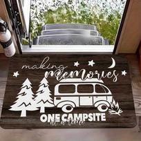 Welcome Camping Mat - Super Absorbent, Non-slip, Machine Washable Rug for Indoor/outdoor Decor, Perfect for Campers and RVers 43X75CM