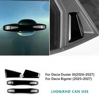 Car Exterior door handle For Dacia Duster 3 Bigster 2024 2025 2026 2027 Anti-Scratch Decoration Protective Interior Accessories Jet Black