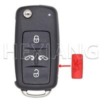 DR 4/5 Button Replacement Flip HU66 Car Key Shell Case Fob For Volkswagen VW Sharan Multivan T5 Caravelle MPV 4Plus1 Button gray