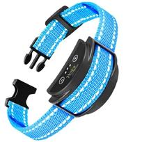 Dog Bark Collar Anti-Bark Collar with 5 Adjustable Levels No Bark Collar for Small Dogs 5-15lbs Waterproof Rechargeable 1 PJ 258S Blue Reflect blue