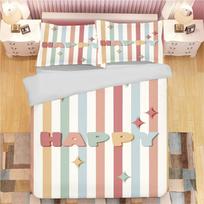 Nordic sling Cotton Pink Stripes Duvet Cover 150x200 Size Girl's Room housse de couette Skin friendly Breathable Comforter Sets 135X200cm