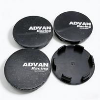 4pcs 51mm Advan Logo Emblem Badge Car Wheel Center Caps Wheel Hubcaps Rim Hub Center Dust Cover Replace Car Styling Accessrories Advan Badge black