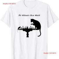 The Ultimate Chess Match Cat and Mouse T Shirt  vintage Washed Comfortable homme Stylish Unisex Stretched Top For Everyday Wear 5XL įvairiaspalvis