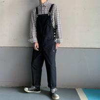 Hong Kong Style Bib Pants Men's Summer Suspenders Korean Version of Loose Straight Nine-point Wide-leg Pants Super Fire Bib Pants S gray