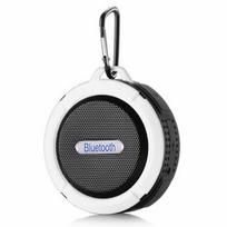 Nešiojamas koloninis mini Bluetooth garsiakalbis vandeniui atsparus lauko dušo garso dėžutė belaidis automobilio žemųjų dažnių garsiakalbis telefono kompiuteriui C6 balta