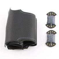 DIY Microfibre Leather Car Steering Wheel Cover Auto Interior Accessories For Mitsubishi Pajero 2008-2011 V73 2011 L200 Grey Thread gray