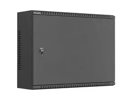 Lanberg instaliacinė spinta TPR 10" & 19" su perforuota plokšte 560x420x180 juoda (surinkta)