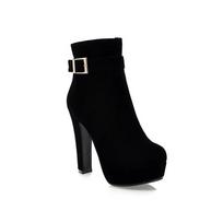 Dideli Dydžiai 33-43 Šventiniai Batai Moterims Mada Aukštakulniai Moteriški Batai Seksualūs Pridėta Kailio Žieminiai Ankle Boots Trumpi Batai Moteriški Batai 8 black