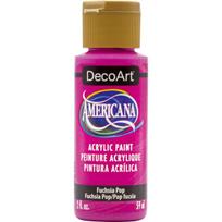 DecoArt Americana Acrylic Paint 2oz (59ml) DA417 Fuchsia Pop Premium Matte Finish All-Purpose Paint