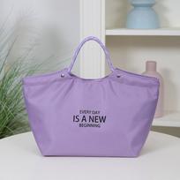 Fashion Simple Letter Tote Bag Solid Color Waterproof Mommy Bags Large Capacity Portable Lunch Bag