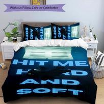 3pcs singer Billie Eilish pattern bedding set duvet cover set includes duvet cover &pillowcases, perfect all season bedroom decoration & gift 135cmx200cm