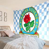 1PC Blackburn Rovers Fc Crest Tapestry Hanging for Bedroom,Livingroom, Playroom,Decor Art Room Wall Tapestry Holiday and Birthday Gifts 100cmx150cm blue