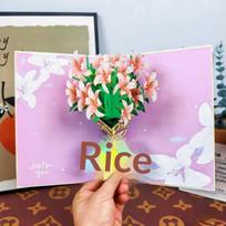 3D Fold Out Flower Butterfly Greeting Card Handmade Colorful Foldable Card For Birthday Teacher Thanksgiving Holiday Gifts
