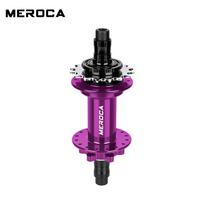 Single Speed Dirt Jump Bike Hub 32H 6‑bolt Disc Brake MTB Hub Front 2 Rear 5 Bearings Aluminum Alloy BMX DJ Bicycle Hub Purple Rear Hub black