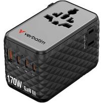 Verbatim Travel Adapter EU / UK / US / 2x USB-A / 3x USB-C 70W 30190
