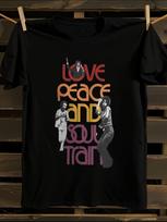 Vintage 70s Soul Train Graphic T-Shirt Mens Tshirt Womens Tshirts with Letters Print Short Sleeves T-Shirt Casual Street Tee Shirt Top XL black