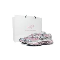 Nike V5 RNR Abrasion Resistant Abrasion Resistant Low top Casual City Commuting Running Shoes Women's Silver Pink HQ7901-102(Team477-BOXS) 38 white