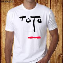 New TOTO Face Symbol  Men's White T-Shirt Mens T Shirt Summer O Neck  Cotton Men Short XXXXXL gray