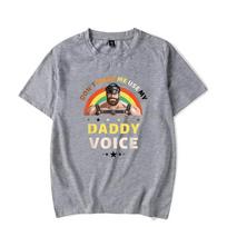Unisexs Dont Make Me Use My Daddy Voice T Shirt Women Tee Spring Summer Novelty Oversized Loose Meme Streetwear Vintage Hip Hop 4XL gray