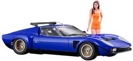 Hasegawa Lamborghini Jota SVR with Italian Girls Figure Plastic Model Kit 20472 1/24 blue