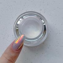 1jar Chrome Mint Green Nail Powder Mermaid Aurora Mirror Effect Nail Glitter Dust Glossy Plating Rubbing Dust Manicure Pigments