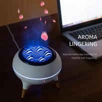 Flame Air Humidifier Dynamic Jellyfish Aroma Diffuser with Colorful Gradient Ambient Lights Remote Control Aromatherapy Diffuser US blue