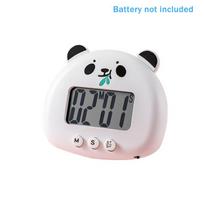 Digital Timer For Kid Study Kitchen Countdown Alarm Clock Child Study Timer Cute Animals Timer Kitchen Cooking Gadgets Gift as the picture gray