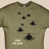 Apache AH-64 attack helicopter T Shirt Army US t-shirt USA Graphic Design tee S - 5XL S gray