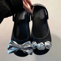 Luxury Rhinestone Ballet Clog & Mary Jane Shoe Charms black