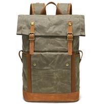 Vintage Canvas Backpack Men'S Large Capacity Backpack Outdoor Travel Waterproof Computer Storage Bag