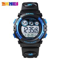 SKMEI 1451 Children Digital Shockproof Watch for Kids Color Alarm Sport Electronic Waterproof Boy Girl Wristwatch Military 1548 gray