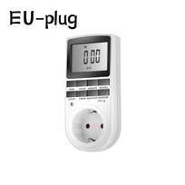 Digital Electronic Switch 24 Timer Hour Cyclic Eu Uk Us Plug Kitchen Timer Outlet Programmable Timing Socket Large Screen Timer Matches the image white