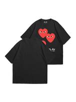 Per dydžio marškinėliai Play Comme Des Garçons y2k Sk8 S red