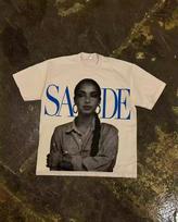SADE Y2K Retro Harajuku Street Style Super Large Men's Four Seasons New Style Casual T-shirt for Both Men and Women 2XL black