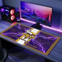 Minnesota Vikings Color Mouse Pad Large Gaming Table Cushion Non-slip Laptop Tablet Big Mousepad XXL Mat Mini PC Playmat With Lock edge 30cmx60cm(11.8x23.6inch) purple